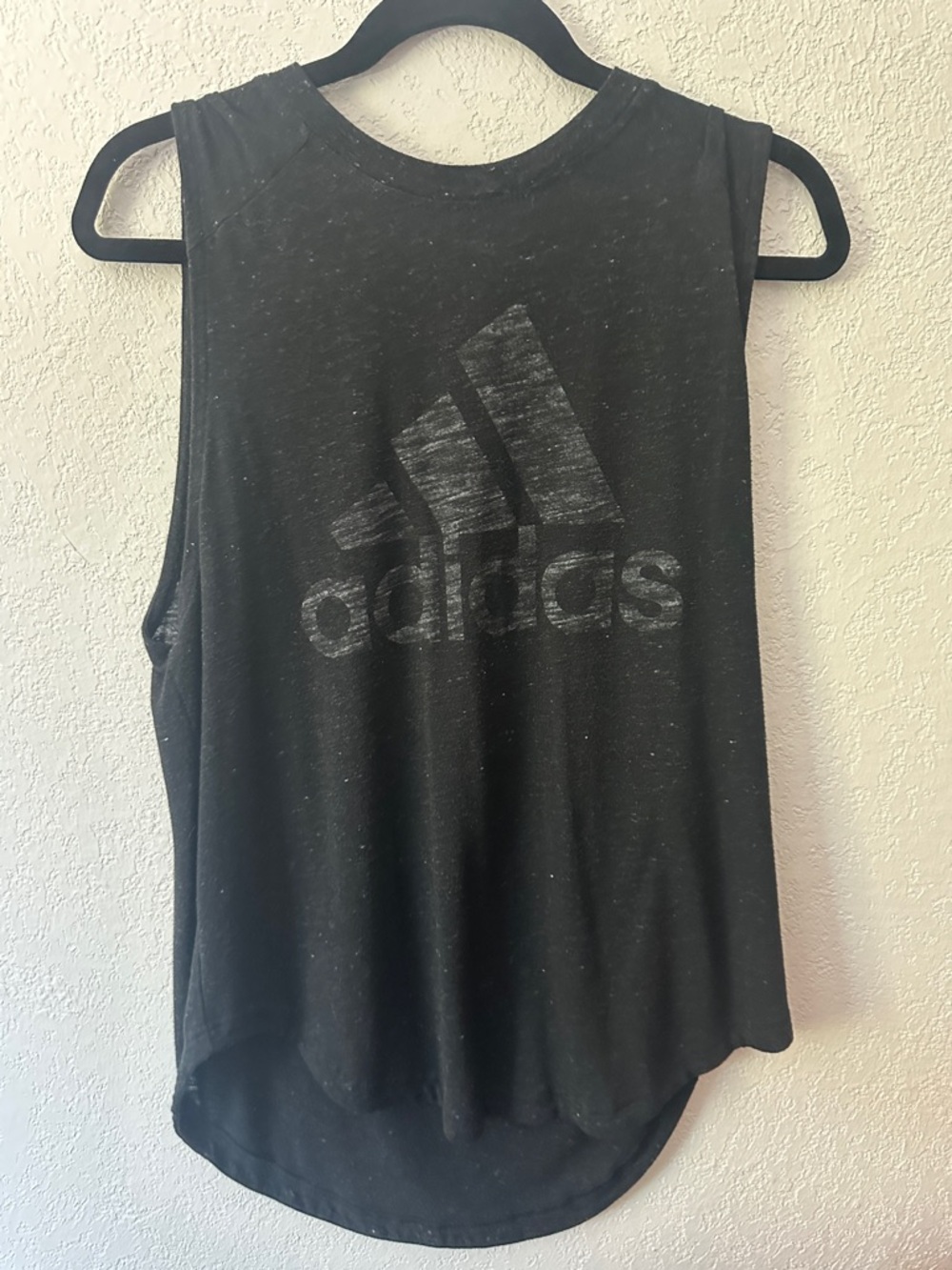 adidas Black Logo Muscle Tank Top - Women's Sleeveless